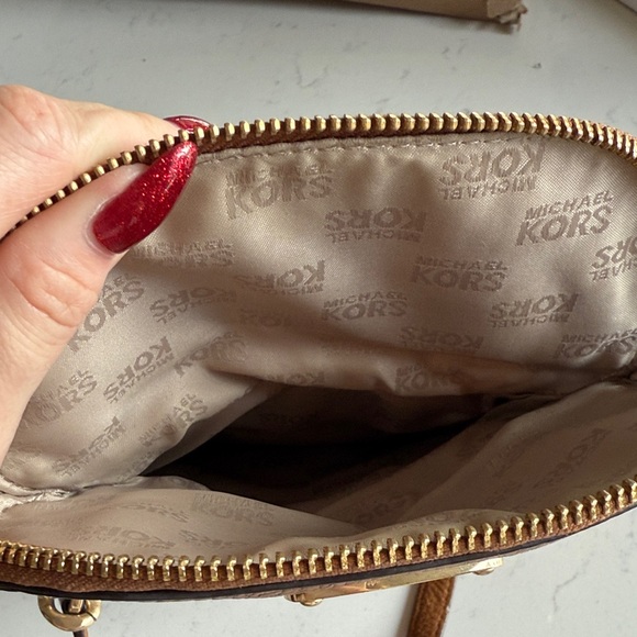 Michael Kors Tan Leather Crossbody Bag - Picture 4 of 6